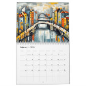 Cubist Harbor Cities – Art Calendar 2026 Kalender (Feb 2026)