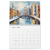 Cubist Harbor Cities – Art Calendar 2026 Kalender (Jan 2026)