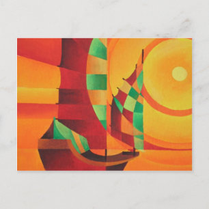 Cubist Junks op het Rode Zee Briefkaart