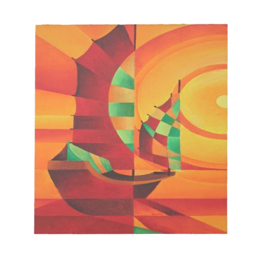 Cubist Junks op het Rode Zee Notitieblok (Voorkant)