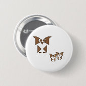 Cubist Owl Ronde Button 5,7 Cm (Voorkant /achterkant)