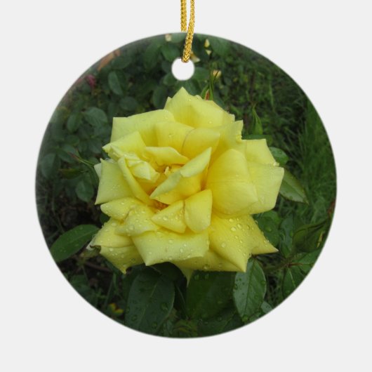 Cubist Rose Keramisch Ornament (Voorkant)