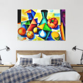 Cubist Stilleven Canvas Print (Insitu (Slaapkamer))