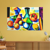 Cubist Stilleven Canvas Print (Insitu (Woonkamer))
