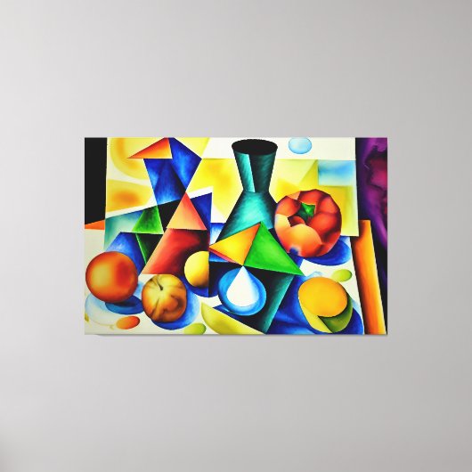Cubist Stilleven Canvas Print (Voorkant)