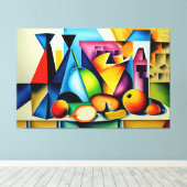 Cubist Stilleven Canvas Print (Insitu (Houten vloer))