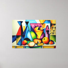Cubist Stilleven Canvas Print