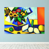 Cubist Stilleven Canvas Print (Insitu (Houten vloer))