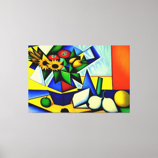 Cubist Stilleven Canvas Print (Voorkant)