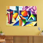 Cubist Stilleven Canvas Print (Insitu (Woonkamer))