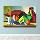 Cubist Stilleven Canvas Print (Insitu (Houten vloer))