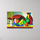 Cubist Stilleven Canvas Print (Voorkant)