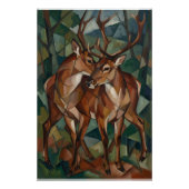 Cubist Style Reindeer Poster (Voorkant)