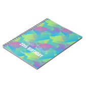 Cubistisch Abstract pastei 20th Birthday Guest Boo Notitieboek (Linkerzijde)