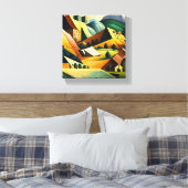 cubistisch landschap canvas afdruk (Insitu (Slaapkamer))