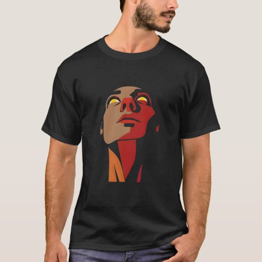 Cubistisch mannenillustratie T-shirt (Voorkant)