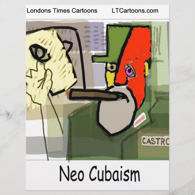 Cubistische Castro NeoCubisme Grappig (Voorkant)
