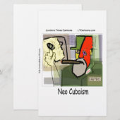 Cubistische Castro NeoCubisme Grappig Briefpapier (Voorkant / Achterkant)