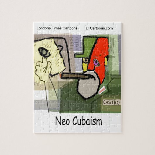 Cubistische Castro NeoCubisme Grappig Legpuzzel (Verticaal)