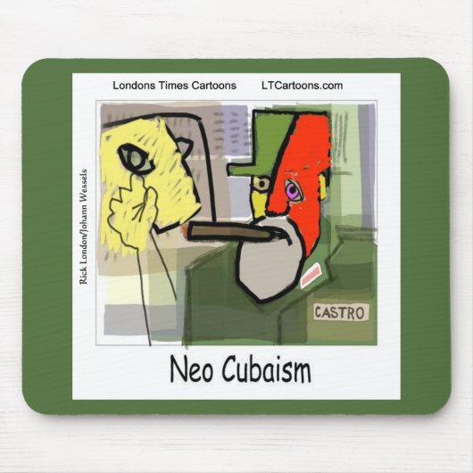 Cubistische Castro NeoCubisme Grappig Muismat (Voorkant)