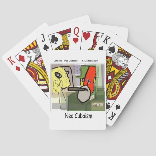 Cubistische Castro NeoCubisme Grappig Speelkaarten (Achterkant)