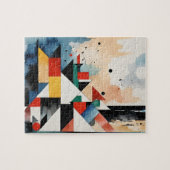 Cubistische kustarchitectuur legpuzzel (Horizontaal)