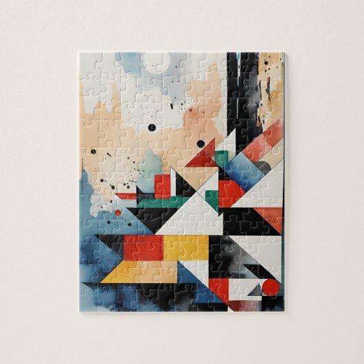 Cubistische kustarchitectuur legpuzzel (Verticaal)