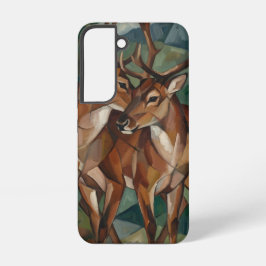 Cubistische rendier telefoonhoes - Samsung Galaxy Hoesje