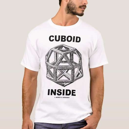 Cuboid Inside (Leonardo da Vinci-ontwerp) T-shirt (Voorkant)