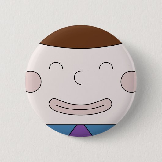 Cuboy Face on Badge Ronde Button 5,7 Cm (Voorkant)