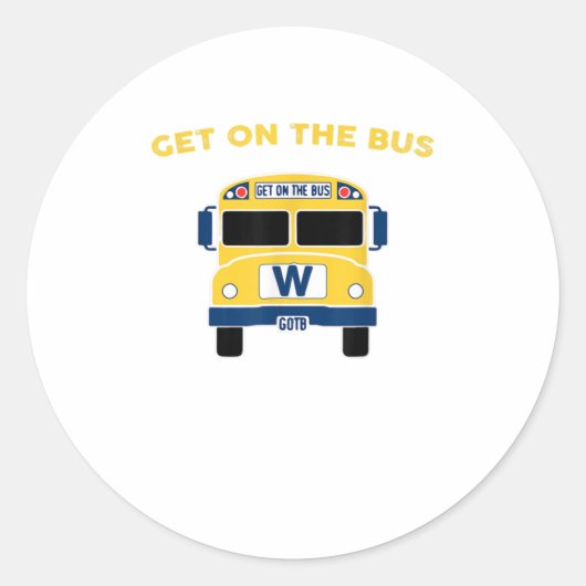 Cubs gaan op het busShirt GOTB Shirt TShirt Ronde Sticker (Voorkant)