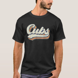 Cubs Naam Gepersonaliseerde  Retro Cubs Sport Na T-shirt