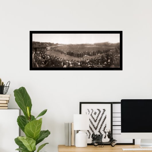 Cubs Vs Tigers Baseball Foto 1907 Poster (Thuiskantoor)