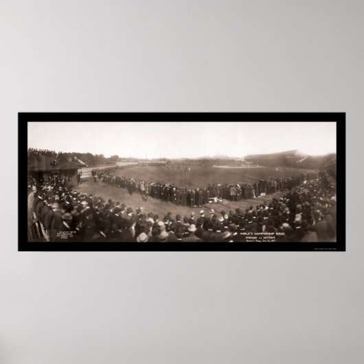 Cubs Vs Tigers Baseball Foto 1907 Poster (Voorkant)