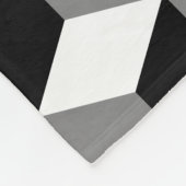 Cubusgrote zwarte vlek, wit en grijs fleece deken (Hoek)