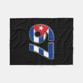 Cuby Flag Number 67 Birthday Year  Fleece Deken (Voorkant (Horizontaal))