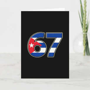 Cuby Vlag Nummer 67 Verjaardagsjaar Kaart