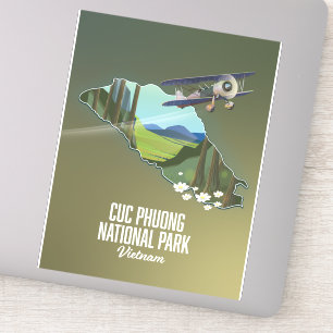 Cuc Phuong Nationaal Park Vietnam kaart Sticker