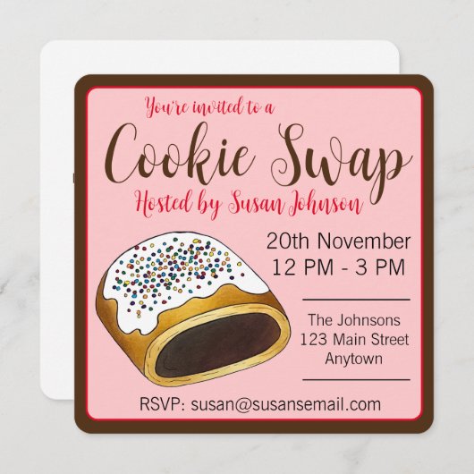 Cucidati Cuccidati Italiaanse Vijgen Kerstkoekjes Kaart (Voorkant / Achterkant)