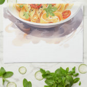 Cucina Italiana: Artistiek Italiaans Theedoek (Gevouwen)