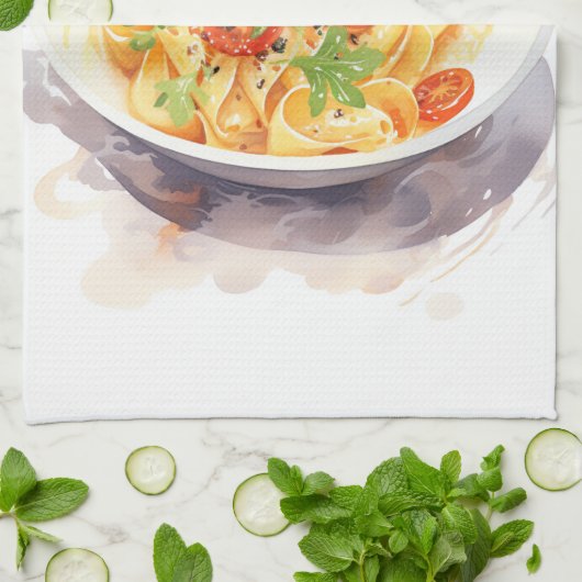 Cucina Italiana: Artistiek Italiaans Theedoek (Gevouwen)