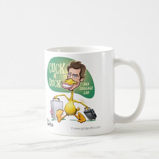 Cuck a Duck van Ben Garrison White, Mok van 11 oz (Rechts)