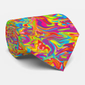 Cuckoo Abstract Multicolor Swirl Stropdas (Opgerold)