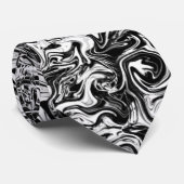 Cuckoo Abstract zwart/wit zwijn Stropdas (Opgerold)