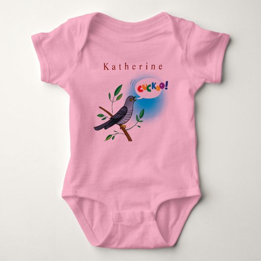 Cuckoo Bird personaliseren op Branch Baby Girl Romper (Voorkant)