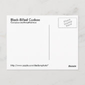 Cuckoo-Briefkaart met zwarte vulling Briefkaart (Achterkant)