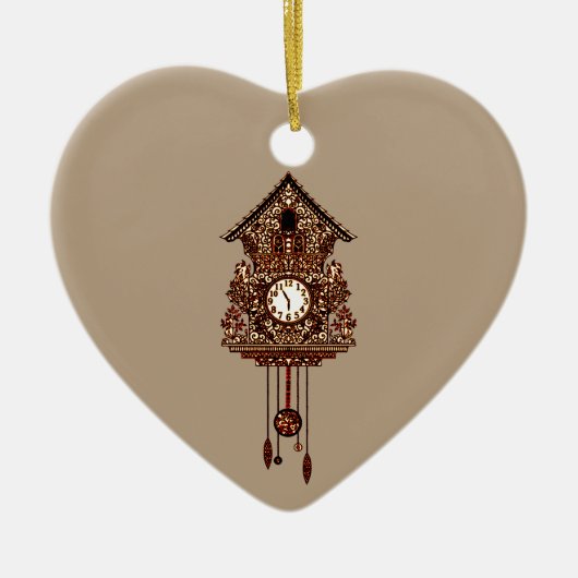 Cuckoo Clock 2 Keramisch Ornament (Voorkant)