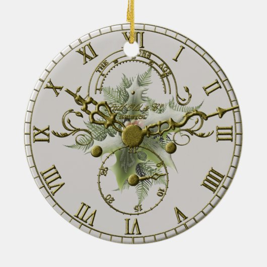 Cuckoo Clock Face Keramisch Ornament (Achterkant)