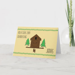 Cuckoo Clock German Happy Birthday Kaart