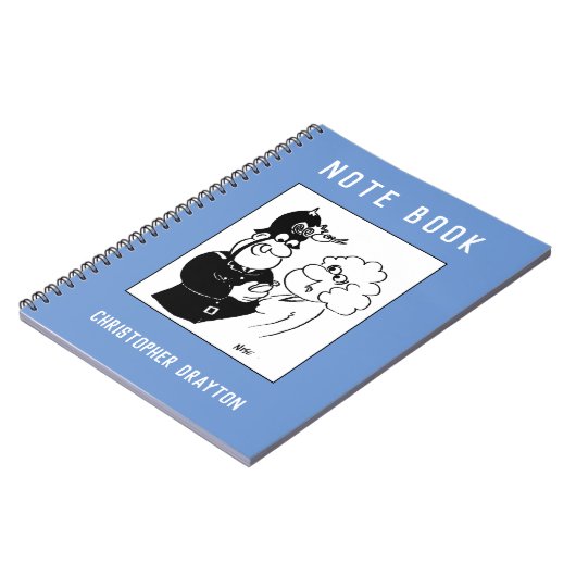 Cuckoo Clock Helmet Funny Cartoon Notitieboek (Linkerzijde)